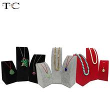 Mostrador de colar de veludo para mulheres, suporte de corrente de joias, bandeja organizadora de joias, acessórios de joias 3 tamanhos 2024 - compre barato