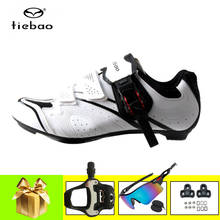 TIEBAO-Zapatillas de ciclismo de carretera para hombre y mujer, zapatos transpirables con pedales de SPD-SL, autosujeción, para carreras 2024 - compra barato