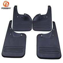 POSSBAY Mud Flap Flaps Splash Guards Mudguard Mudflaps Fenders for Toyota Hilux Vigo 2006-2014 Black 4Pcs Set 2024 - buy cheap