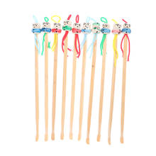 5/10/20Pcs 12.5cm Portable Cute Mini Doll Earpicks Wood Bamboo Ear Picks Wax Remover Cleaner Tool Health Care Ear Care 2024 - buy cheap