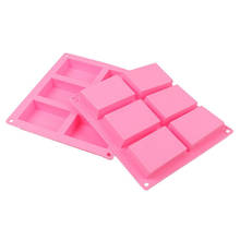 Silicone Soap Mould 6 Cavity Rectangle Bake Tray Portable for Homemade DIY Mold CLH@8 2024 - buy cheap