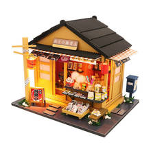 Creative Japanese Style DIY Wooden Autumn Grocery Store Architectural Model Hand Assembled  Play Houes Model Toys Gift 2024 - buy cheap