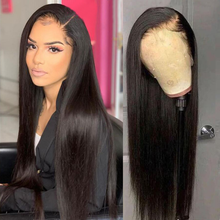 Peruca de cabelo humano com acabamento laço, peruca frontal brasileira, 150 de densidade, logotipo liso com safira 5x5, 13x4 2024 - compre barato