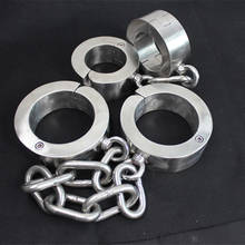 3.5-4.5KG Heavy 4CM High Stainless Steel Bondage Shackles Handcuffs Foot Hand Cuffs Metal Bondage Restraints Adult Sex Toys 2024 - buy cheap