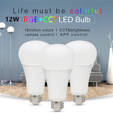 Milight AC 85V - 265V E27 6W 8W 9W 12W RGB+CCT LED Bulb 2.4G Wireless RF WIFI Remote App Control Dimmable warm white Led Lamp 2024 - buy cheap