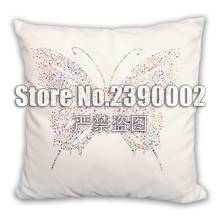 Fronha de almofada de estampagem quente, capa de almofada com strass 45*45cm, almofadas de sofá, borboleta de diamante, poliéster, decoração de casa, capa de travesseiro 2024 - compre barato