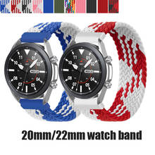 Pulseira de nylon para relógio, pulseira trançada em nylon para samsung galaxy watch 3/46mm/42mm/active 2/gear s3, huawei watch gt/2/2e/pro amazfit bip 2024 - compre barato
