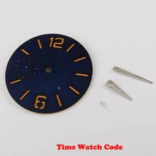Conjunto de peças de relógio manual de prata, 38.5mm, azul, para substituição, com 17 joias, movimento de enrolamento manual de 6497 2024 - compre barato
