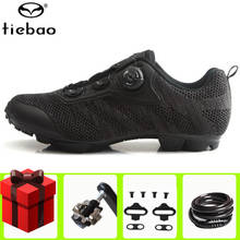 TIEBAO-zapatos de ciclismo para hombre, calzado transpirable con suela de goma, para bicicleta de montaña, vtt 2024 - compra barato