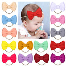 4.5 inches Cute Bows Solid Baby Headbands Elastic Hair Band For Baby Girls Handmade Hairbands Nylon Headwear Hair Accessories 2024 - buy cheap
