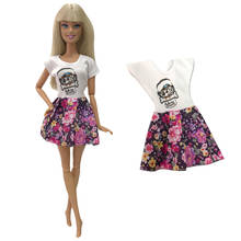 NK-Conjunto de vestido de muñeca Barbie, atuendos de moda superior con falda, ropa hecha a mano, accesorios para muñecas, juguetes para bebés 275C 9X 2024 - compra barato