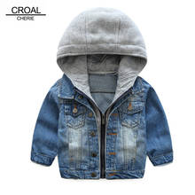 CROAL CHERIE  Spring Autumn Jacket Boys Girls Kids Outerwear Cute Car Windbreaker Denim Jeans Coats Baby Children Clothing 2024 - buy cheap