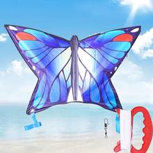 Outdoor Gradual Blue Butterfly Kite With Control Handle And 30m Kite Line Outdoor Butterfly Hard-winged Kite Flying Toy For Kids 2024 - buy cheap