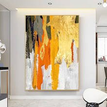 Pintura a óleo abstrata à mão para sala de estar, moderno, minimalista, cor abstrata, americana, nórdico, sala de estar, varanda, decorativa, pai 2024 - compre barato