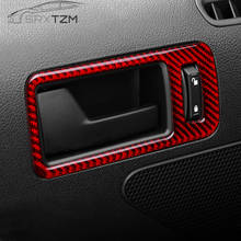 Auto Accessories Interior Carbon Fiber Car Stickers Door Handle Bowl Frame Covers Trim Decals Ford Mustang 2009-2013 2024 - buy cheap
