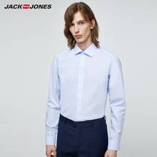 JackJones Удобная Смарт повседневная мужская рубашка чистый цвет 100% хлопок приталенная рубашка с длинными рукавами Мужская одежда | 219305554 2024 - купить недорого