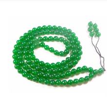 Free Shipping  Tibet Buddhist 108 Green Jade Beads Prayer Mala Necklace 6mm 2024 - buy cheap