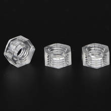 Rosca hexagonal de acrílico transparente, porca de plástico sextavada com isolamento antiestático, m3, m4, m5, m6, converte em hexágono 2024 - compre barato