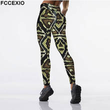 FCCEXIO High Quaility 3D Snake Skin Digital Printing Sexy Women Workout Legging High Waist Slim Stretch Leggings  2024 - buy cheap