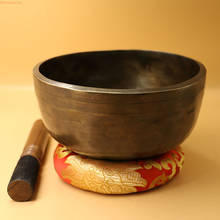 Nepal Thickened Tibetan Singing Bowl  Set  Handmade Sound Therapy  Yoga Meditation Copper Chime Seven Chakra  Buddha Gift 2024 - buy cheap