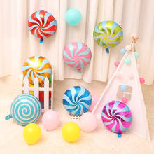 5Pcs/lot 18 inch Round Lollipop Foil Inflatable Balloon Candy windmill Helium globos Baby Shower Birthday Wedding Party Decor 2024 - buy cheap