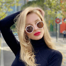 Brand Women Sunglasses Round Steampunk Sun Glasses for Woman Men Unisex Punk Fashion 2020 Style Anti Reflection 2024 - buy cheap