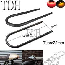 550mm Long Cafe Racer Upswept Brat Rear Seat Hoop Frame Loop LED Stop Tail Light For Yamaha XS650 Honda CB125 CG125 Suzuki GR GS 2024 - buy cheap