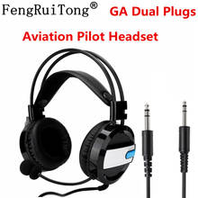 Radio Aviation Pilot ABS Headset Noise Reduction GA Dual Plugs With Comfort Ear Seals Universal With volume adjustment 2024 - buy cheap
