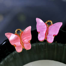 Acessórios de borboleta acrílica colorida peixin 12 para mulheres, atacado, faça você mesmo, pulseira, colar, brinco, pingente 2024 - compre barato