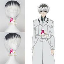 Anime Tokyo Ghoul Re Kaneki Ken Sasaki Haise Wigs Black White Mix Short Synthetic Hair Halloween Party Cosplay Costume Wigs 2024 - buy cheap