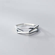 100% Твердое Серебро 925 пробы геометрическое многослойное палец регулируемое кольцо для женщин мужчин винтажные Свадебные украшения подарок 2024 - купить недорого