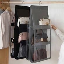 Organizador transparente para guardar roupas, 6 bolsos, sacos de mão, meias, cabides de armazenar armário 2024 - compre barato