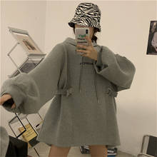 Moda coréia preto oversize moda nova kpop hip hop hoodies streetwear solto outono cinza solto feminino kpop harajuku topos 2024 - compre barato