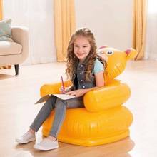Sofá inflable de aire para niños, asiento de muebles de dibujos animados, respaldo portátil de seguridad, taburete, silla para niños 2024 - compra barato