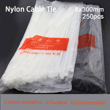 250PCS 8x300 White Black Milk Cable Wire Zip Ties Self Locking Nylon Cable Tie 2024 - buy cheap