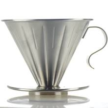 V60 estilo de acero inoxidable taza de filtro de goteo de café reutilizable filtros de café percolador de cocina herramientas de Bar hervidor de té 2024 - compra barato