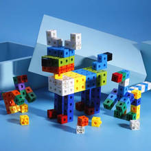 100-300 шт связывая кубики кирпич набор 2 см DIY Красочные строительные блоки подарки Обучающие и развивающие игрушки для детей 2024 - купить недорого