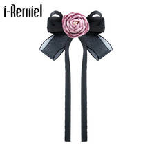 i-Remiel Romantic Fabric Robbin Camellia Flower Brooch Bow Tie British Fashion Cloth Art Shirt Collar Pin Clothing & Accessories 2024 - buy cheap