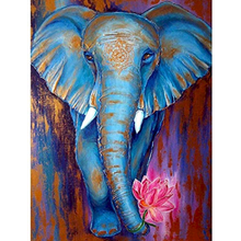 diy frame Colorful elephant oil painting by numbers Animals Calligraphy Painting Modern Wall Art on canvas For Home Decors Art 2024 - buy cheap