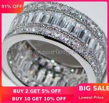 choucong Full Princess cut Stone 5A Zircon stone 10KT White Gold Filled Engagement Wedding Band Ring Set Sz 5-11 Gift 2024 - buy cheap