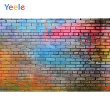 Yeele Colorful Brick Wall Backdrop Newborn Baby Portrait Custom Vinyl Photography Background For Photo Studio Photophone Props 2024 - buy cheap