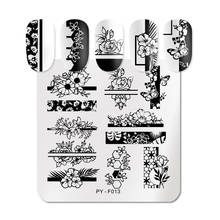 PICT YOU Natural Flower Leaves Nail Stamping Plates Lavender Mandala Flowers Plants Plate Templates Stainless Steel Stencil Tool 2024 - buy cheap