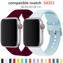 Ремешок для Apple Watch band 44 мм 40 мм, браслет для iwatch series 5 4 3 2 1 42 мм 38 мм, аксессуары для наручных часов 2024 - купить недорого