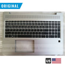 Reposamanos Original para HP Probook 450 G6 455R G6, cubierta superior con teclado estadounidense, L45091-001, plateado, nuevo 2024 - compra barato