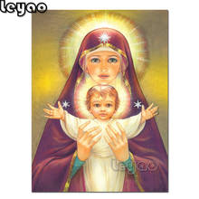 diamond embroidery madonna and baby jesus diamond painting kits diamond mosaic 5d full square round drill 5d puzzles painting 2024 - buy cheap