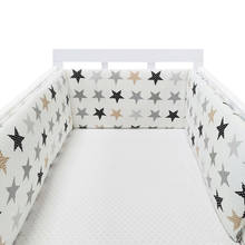 Print Baby Bed Bumper Double-faced Detachable Newborn Crib Around Cot Protector Kids Room Decor 2024 - buy cheap