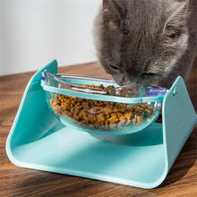 Alimentador para gatos, tigela ajustável de 15 graus para animais de estimação, com suporte elevado, para beber água, pratos antiderrapantes para gatinhos, alimentação 2024 - compre barato