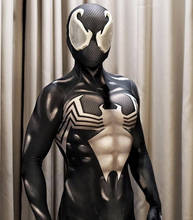 Купальный костюм Symbiote из лайкры и спандекса с 3D принтом для Хэллоуина, боди для косплея костюм супергероя, зентай 2024 - купить недорого