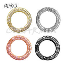 6Pcs Round circle zircon pendants accessories carabiner jewelry accessories zircon pendant fashion jewelry for women 50974 2024 - buy cheap