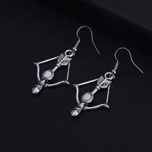 Trendy Vintage Crossbow Shape Dangle Antique Color Plated Earrings for Women Girl Retro Drop Earrings Cute Earring Jewelry 2024 - buy cheap